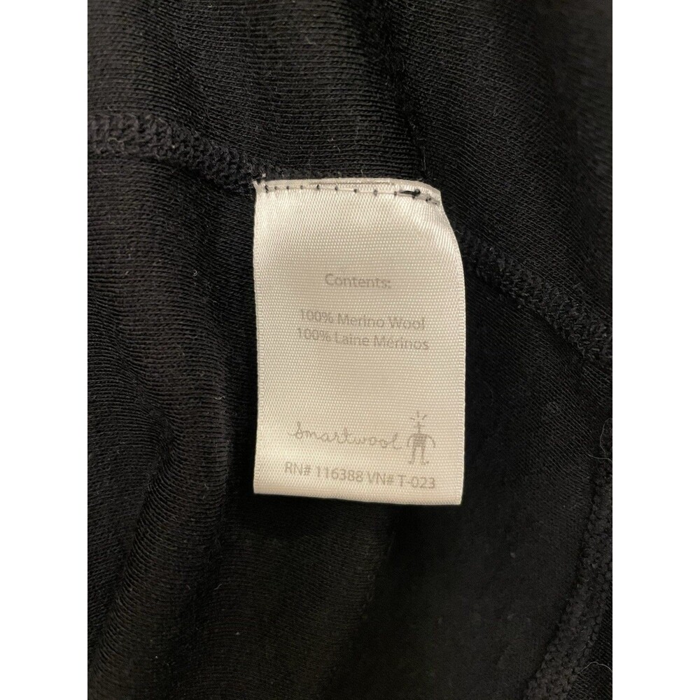 Smartwool Women’s Large 100% Merino Wool Quarter Zip Base Layer Black - Picture 5 of 7